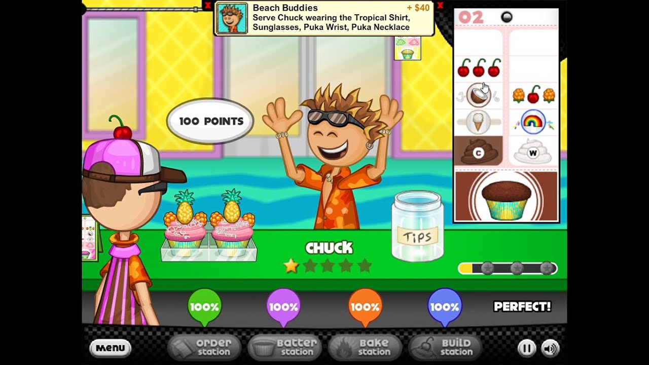 Papa's Cupcakeria - All Standard Toppings Unlocked (Perfect Day)