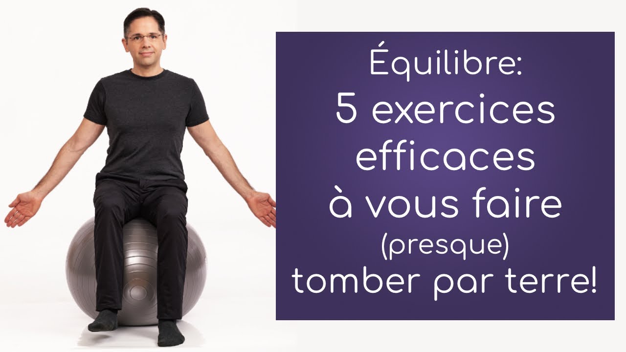 5 exercices d'équilibre efficaces à faire assis sur un gros ballon
