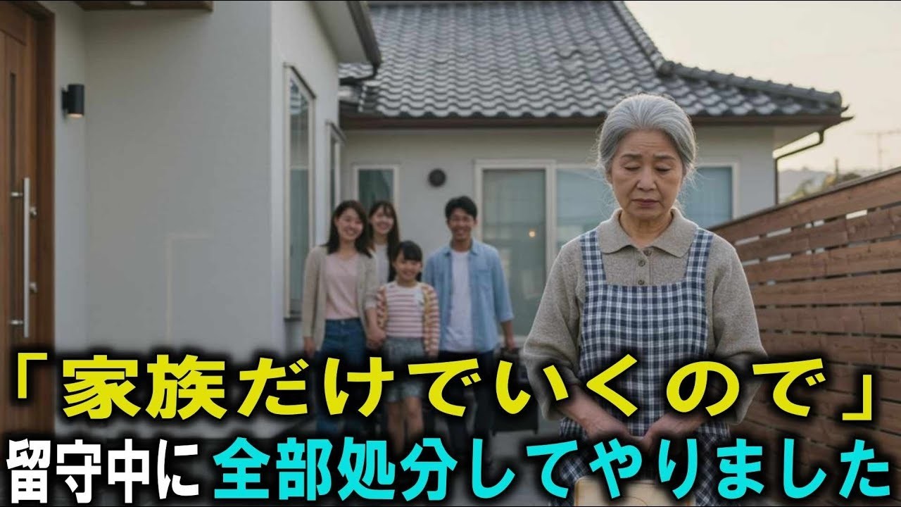 「母さんは留守番してて」旅行に置き去りにされた母が、全部処分することにしました