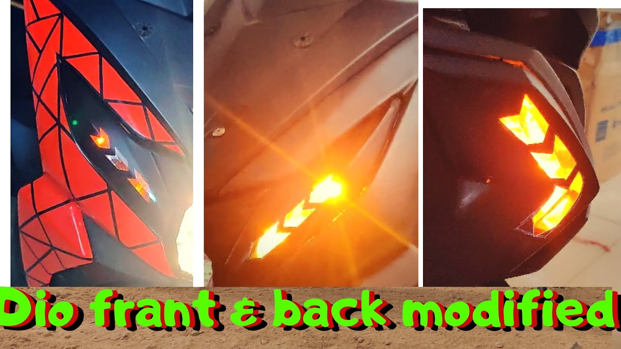 Honda dio  modified  lights &break lights