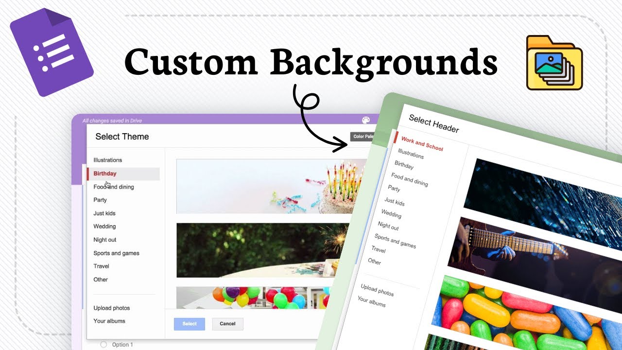 How to add background Image Google Forms (form design tips)