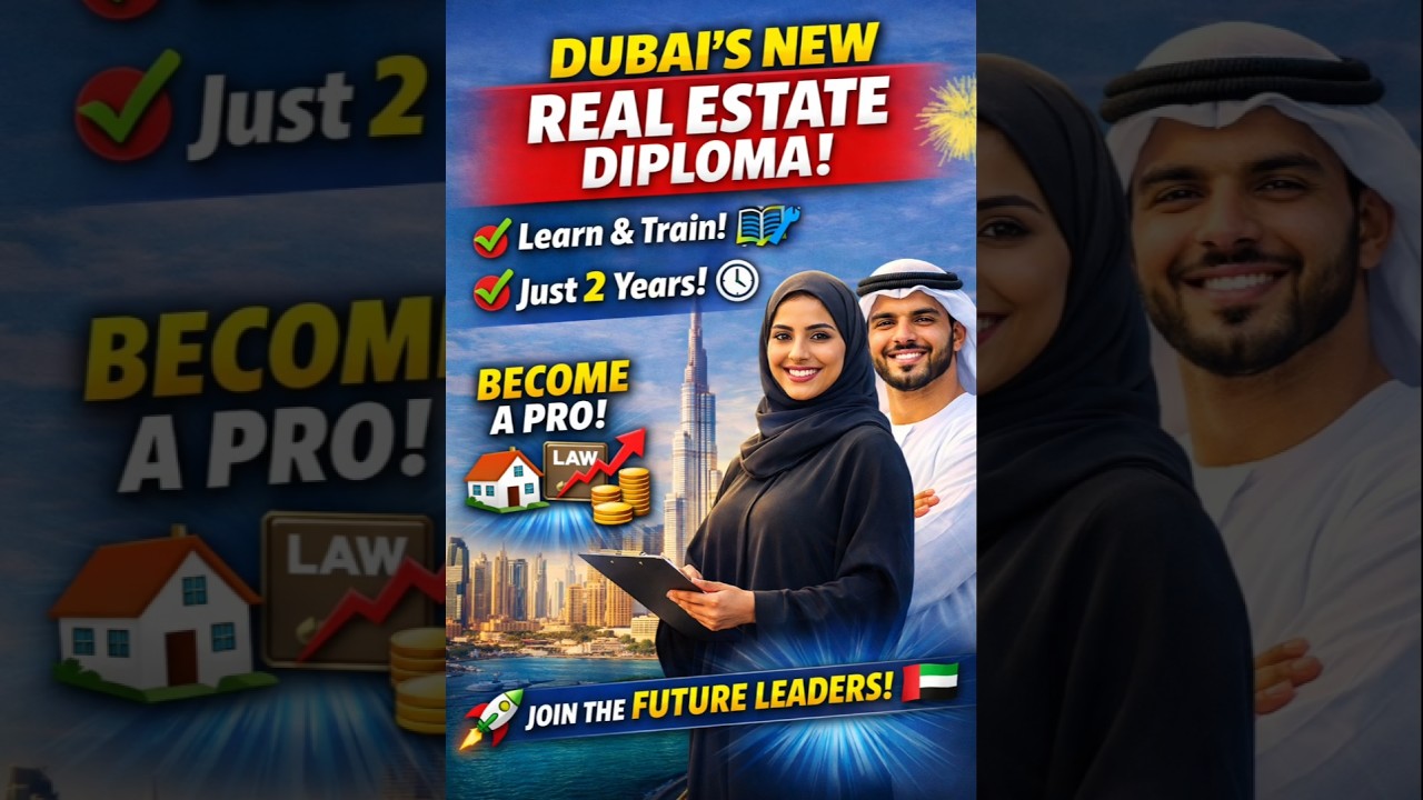Dubai Launches 2 Years Real Estate Diploma 🇦🇪 | Learn, Train & Become a Pro! 