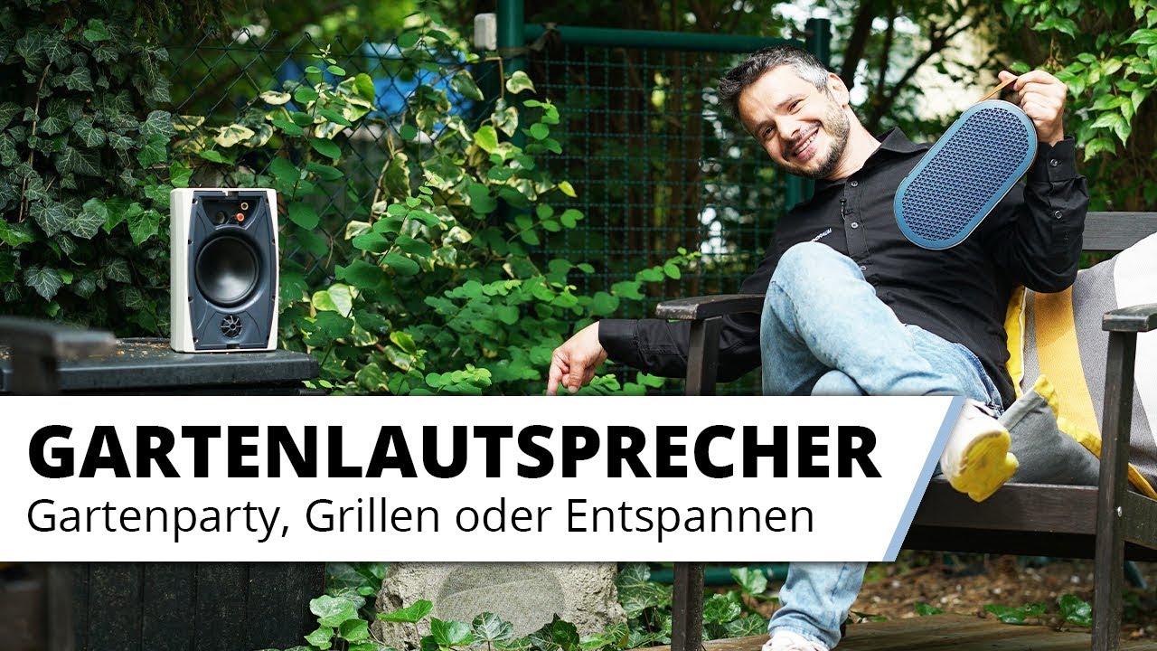 Wetterfeste Aussen Lautsprecher im Garten - viel besser als jeder Bluetooth Lautsprecher