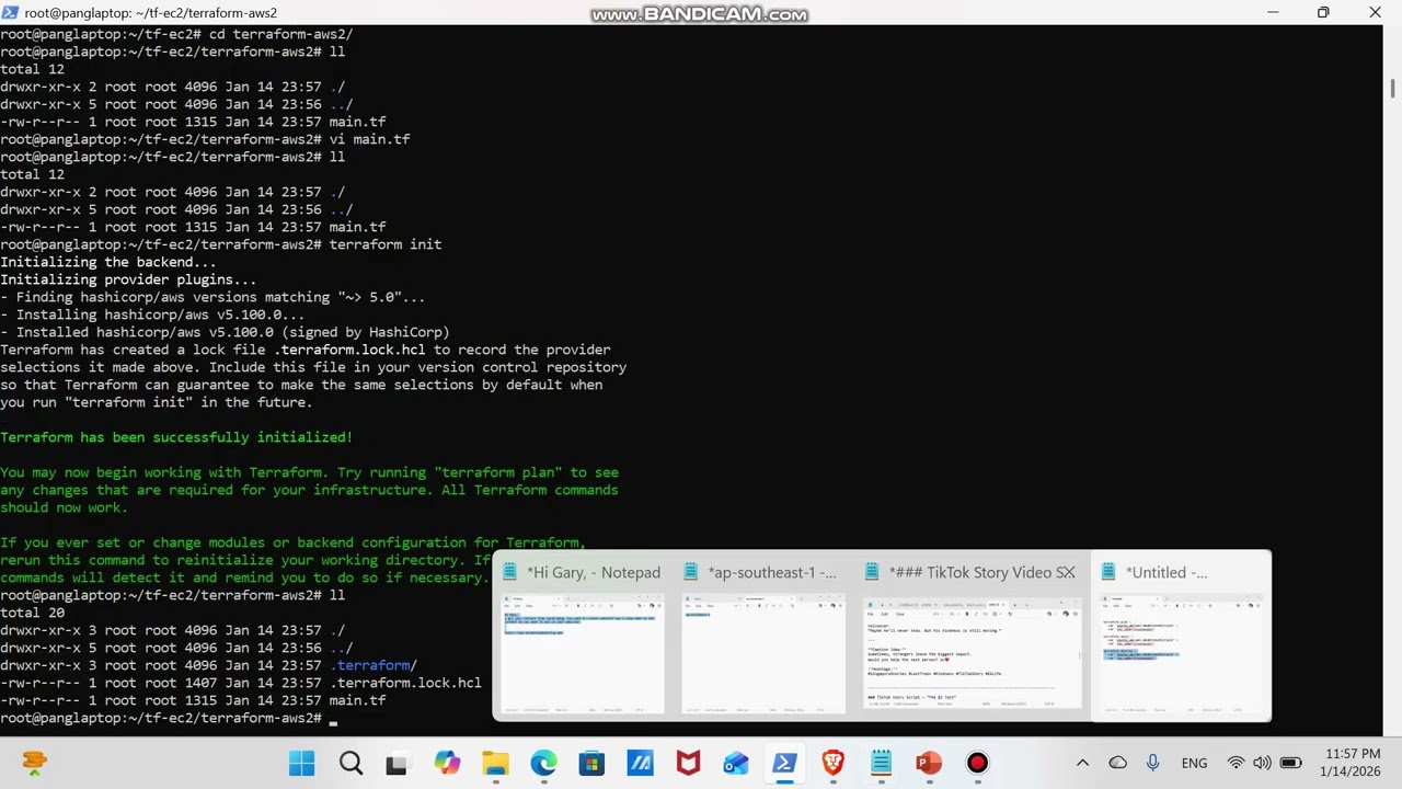 create an aws ec2 vm automatically using terraform
