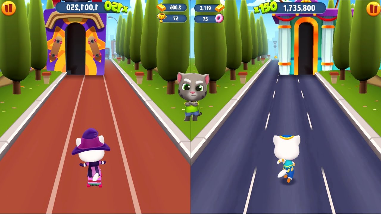 Talking Tom Gold Run Summer Sports - Witch Angela vs Goddess Angela - Android Mobile