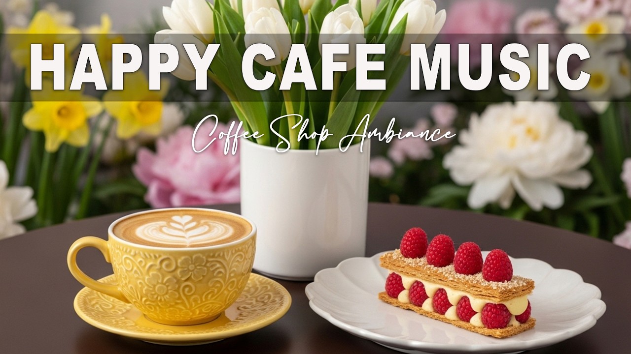 Happy Cafe Music ☕ Coffee Shop Ambiance - Bossa Nova Instrumental for Start the Day.