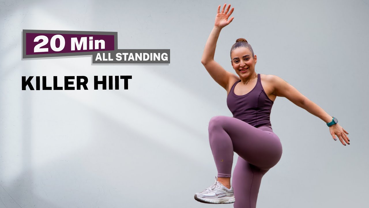 20 MINUTE KILLER HIIT - ALL STANDING - NO EQUIPMENT - FULL BODY WORKOUT - HOME ROUTINE