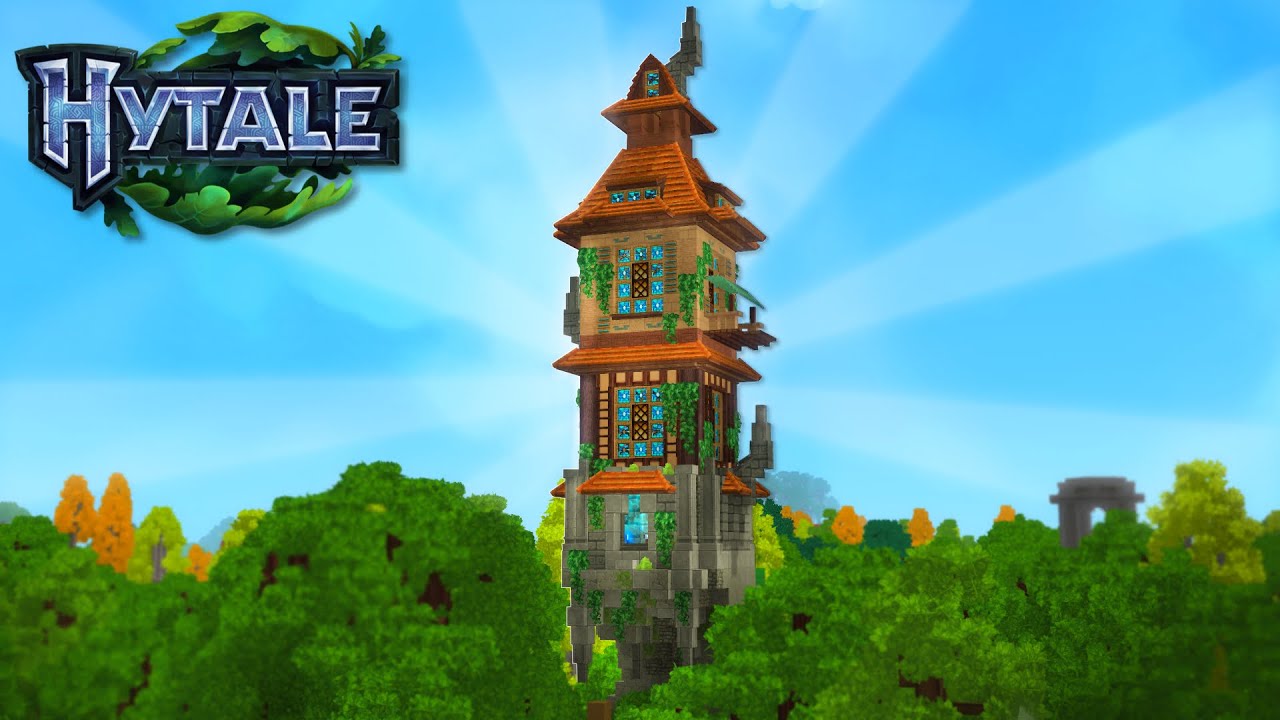 I Built A Cozy Wizards Tower In HYTALE!