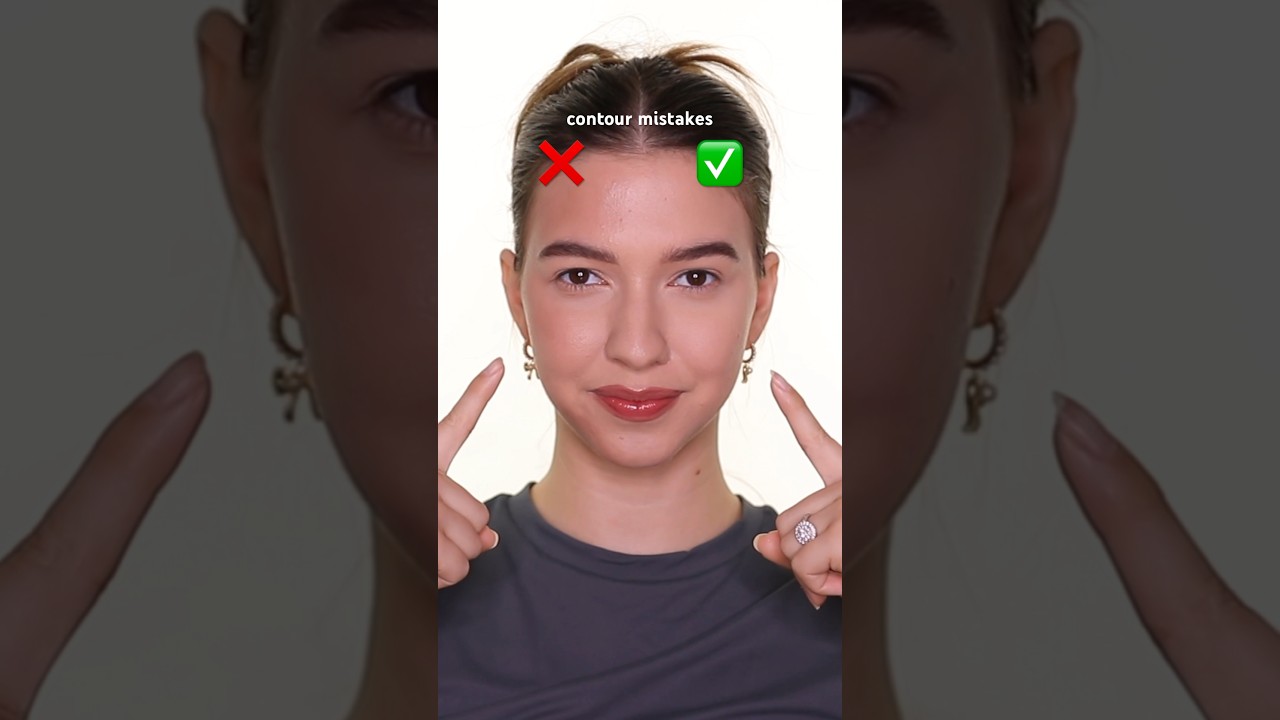 Contour mistakes ❌ & how to fix them ✅ comment for bronzer & blush mistakes 👀 #contour #makeuphacks