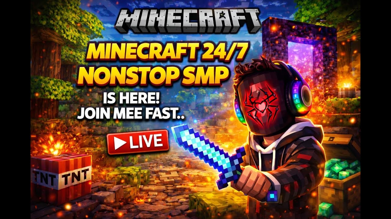 Minecraft Public Smp Join Public Smp Java/pocket Edition 24/7 In Minecraft Live Stream