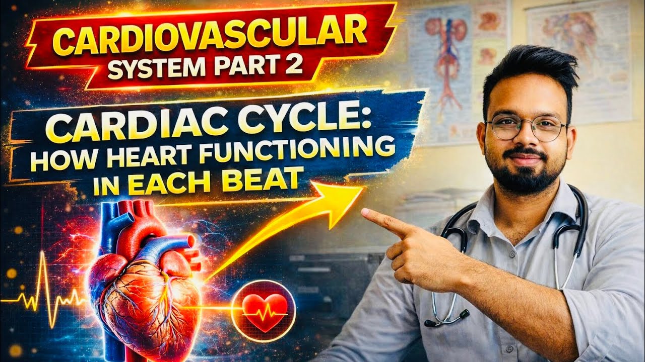 Cardiac Cycle Made Simple | Systole, Diastole & Heart Sounds Explained♥️