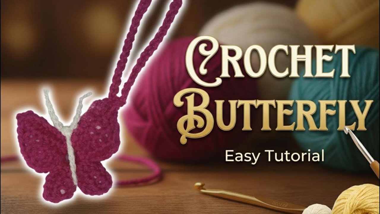 Crochet Butterfly (Easy Tutorial)