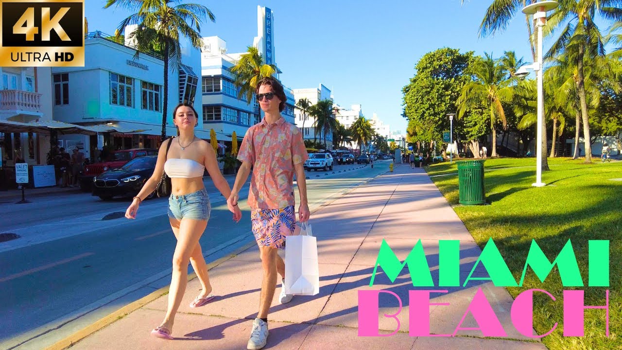 OCEAN DRIVE GLOWS IN BEAUTIFUL SUNSHINE ☀️ | 🇺🇸 Miami Beach Walking Tour 🇺🇸 [4K]
