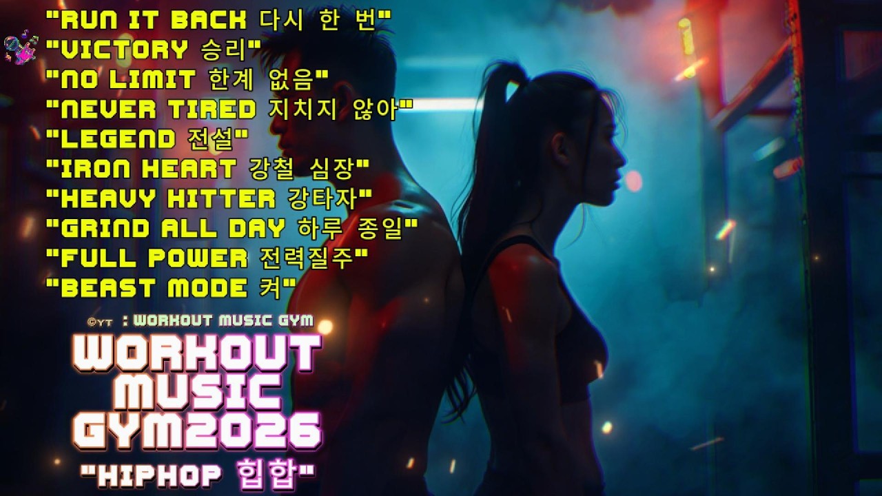 🎧Workout Music 2026 💪 Fitness & Gym Workout Best Songs : 🔥K-Hip-Hop 힙합 🏋️‍♂️Fitness & Gym Workout