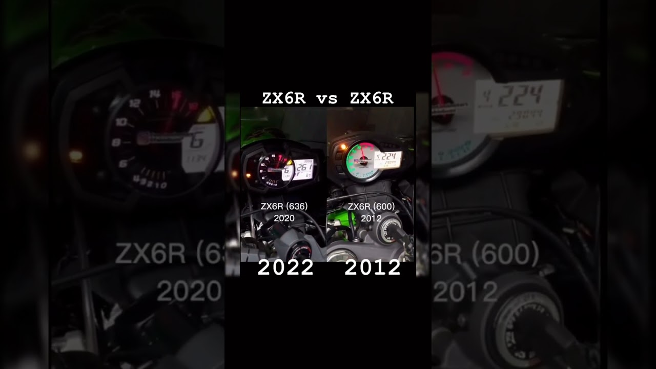Kawasaki ZX6R 2020 VS ZX6R 2012 😱😈 #shorts #kawasaki #viralshorts