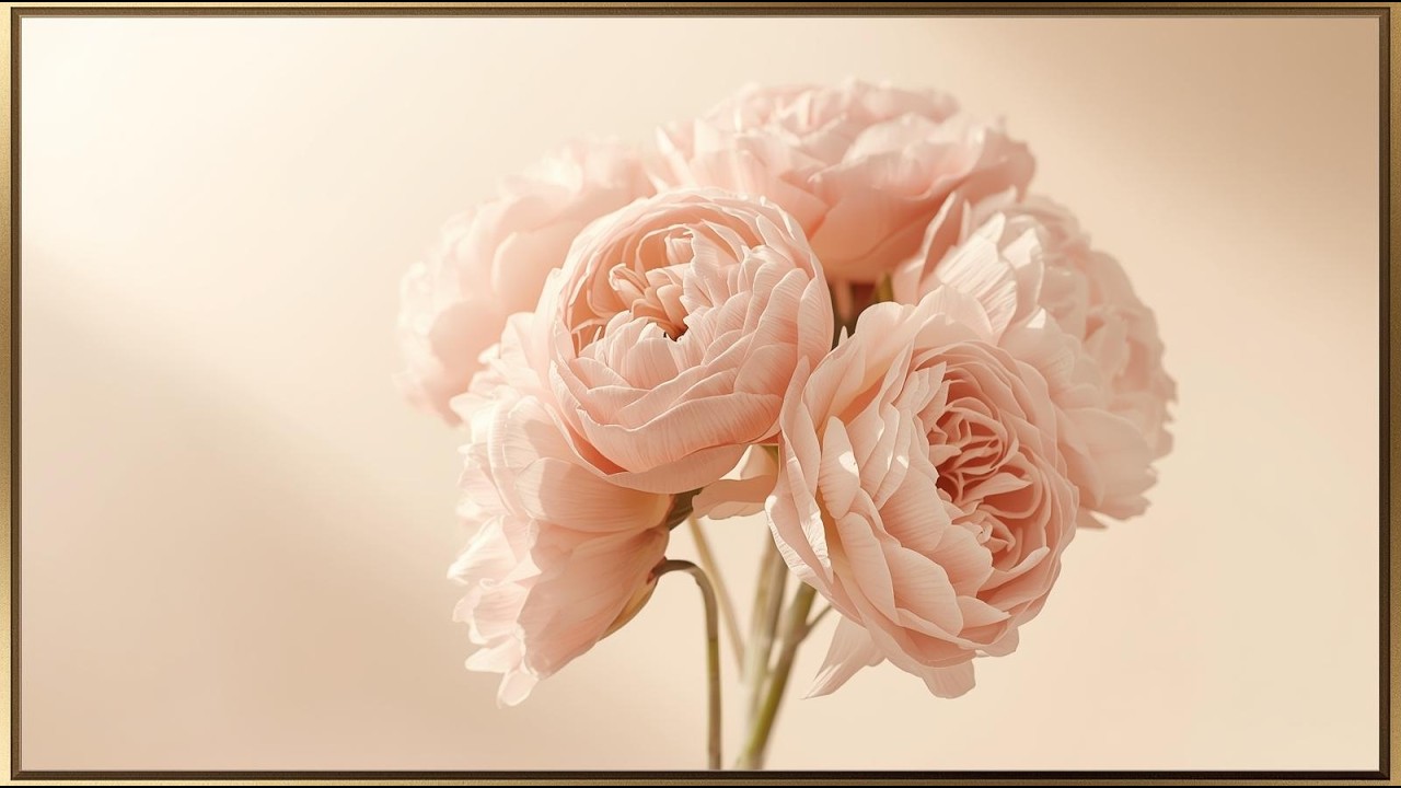 Romantic Blush Roses 🌸✨ | Elegant Vintage Floral Art in Soft Pastel Tones