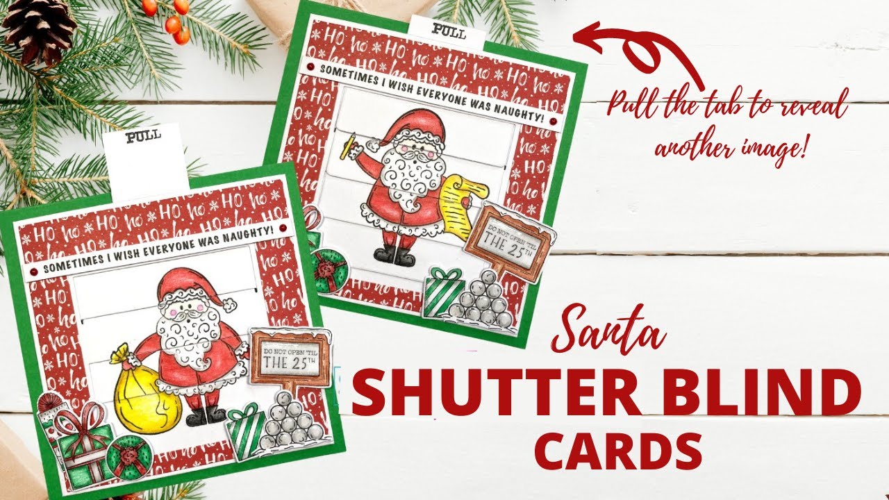 Santa Shutter Blind Cards | Watch him MOVE!!!
