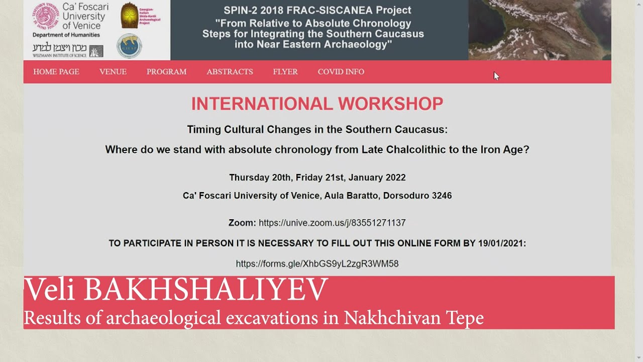 VELI BAKHSHALYEV - Timing Cultural Changes in the Southern Caucasus