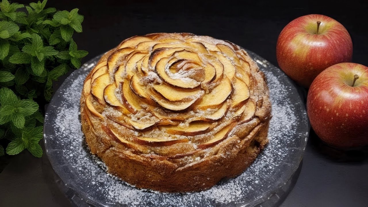 Apfelkuchen im Rosen-Style. Ein einfaches und leckeres Rezept.
