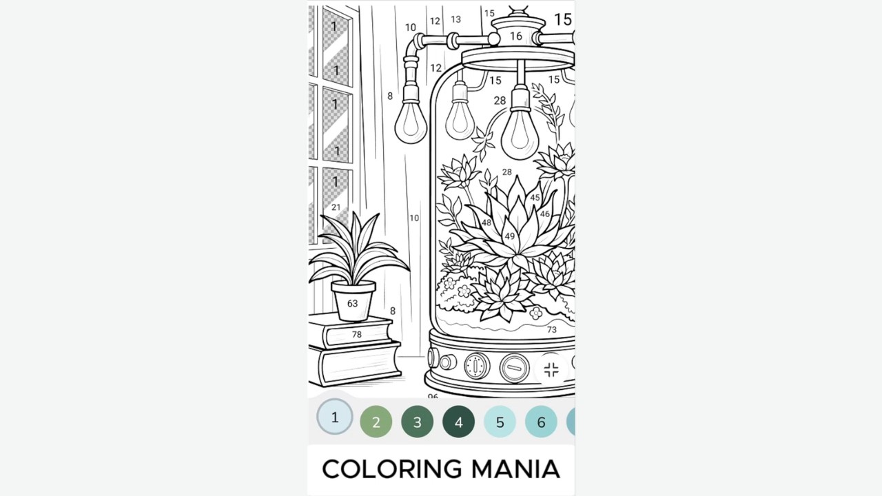 coloring ornamental plants in glass containers such as terrariums with relax #art #relaxing