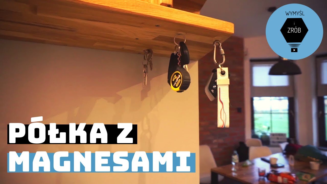 Półka na książki i klucze - Jak zrobić półkę na książki z ukrytymi magnesami na klucze? | DIY #3