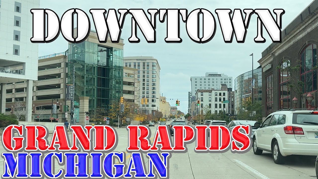 Grand Rapids - Michigan - 4K Downtown Drive