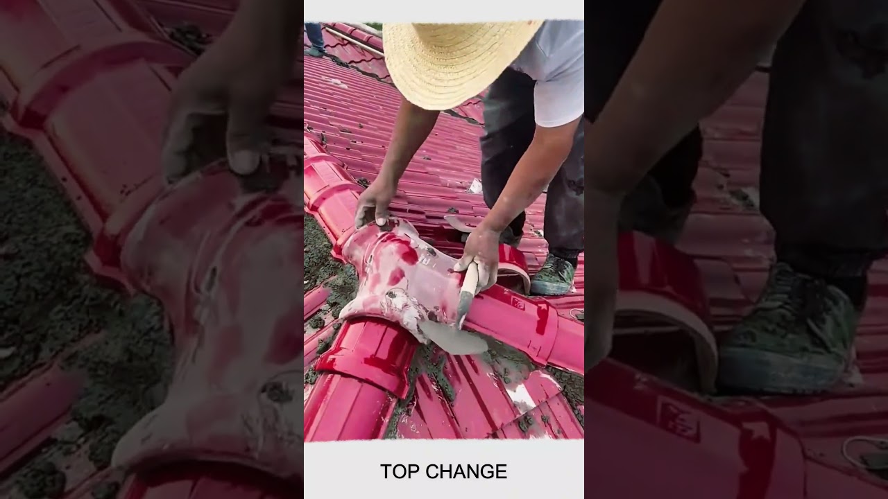 3 way ridge roof tile installation #Goodtools #smartwork #short