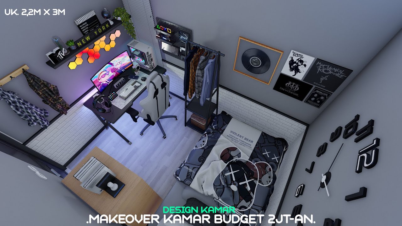 MAKEOVER KAMAR GAMING MINIMALIS BUDGET 2 JUTAAN - ALA SHOPEE