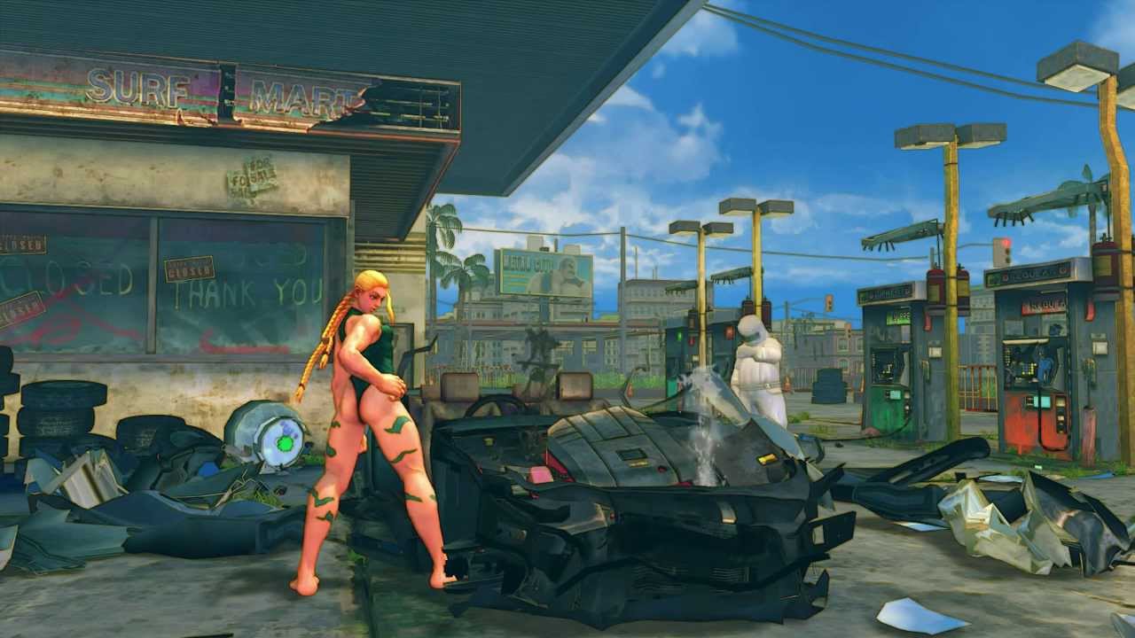 Barefoot Cammy crushing the car