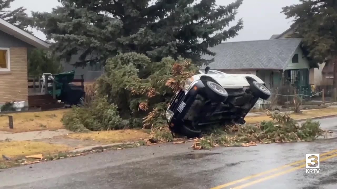 Windstorm damage across Montana