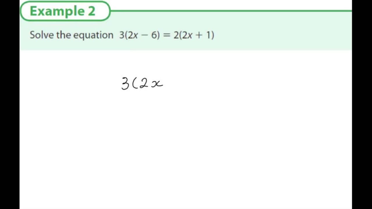 Solving Linear Equations
