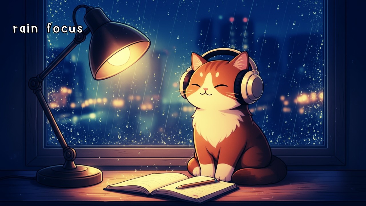 rainy window study lofi 🌧️ calm focus background music (2 hours)