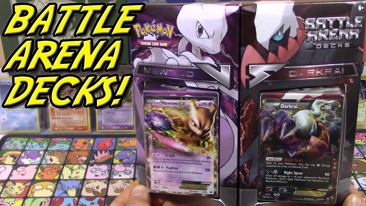 Pokemon Cards- Mewtwo vs Darkrai Battle Arena Decks Opening & Review!