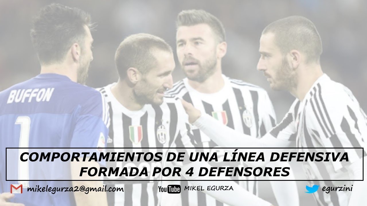 Comportamientos de una línea defensiva formada por 4 defensores