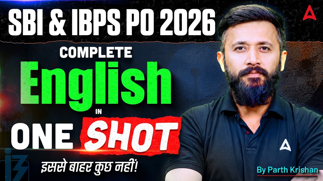 SBI PO & IBPS PO English 2026 | Complete English in One Video | By Parth Krishan