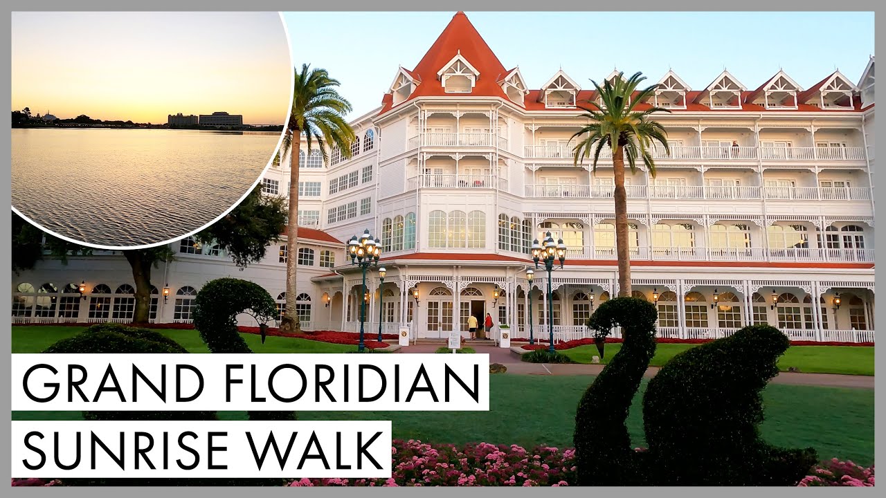 Sunrise Morning Walk Around Walt Disney World's Grand Floridian Resort & Spa