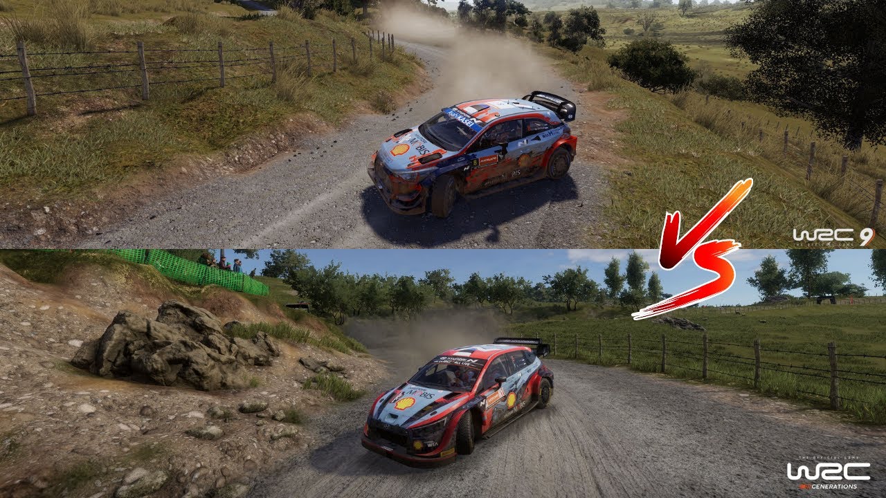 WRC 9/WRC Generations game comparison video, Hyundai i20 N Rally: 4k HDR