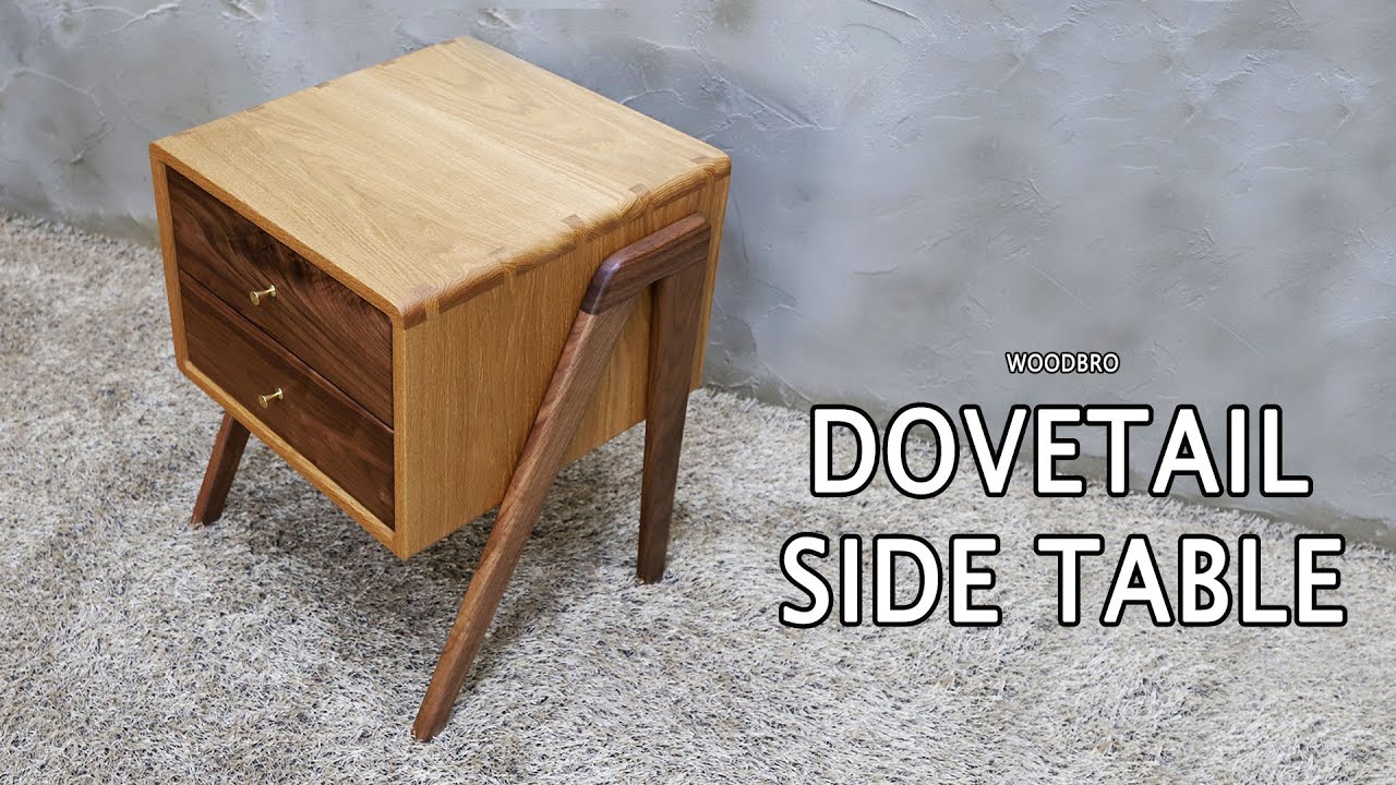 [목공]짜맞춤가구,주먹장(도브테일)협탁만들기/Making Dovetail Sidetable/부산가구공방우드브로