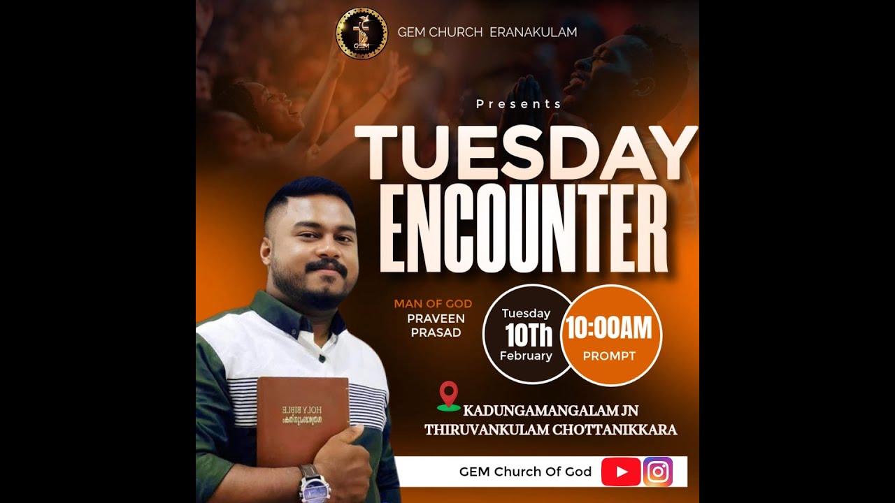 TUESDAY SERVICE| 10-02-2026 | Pastor : PRAVEEN PRASAD |  G E M CHURCH LIVE🔴