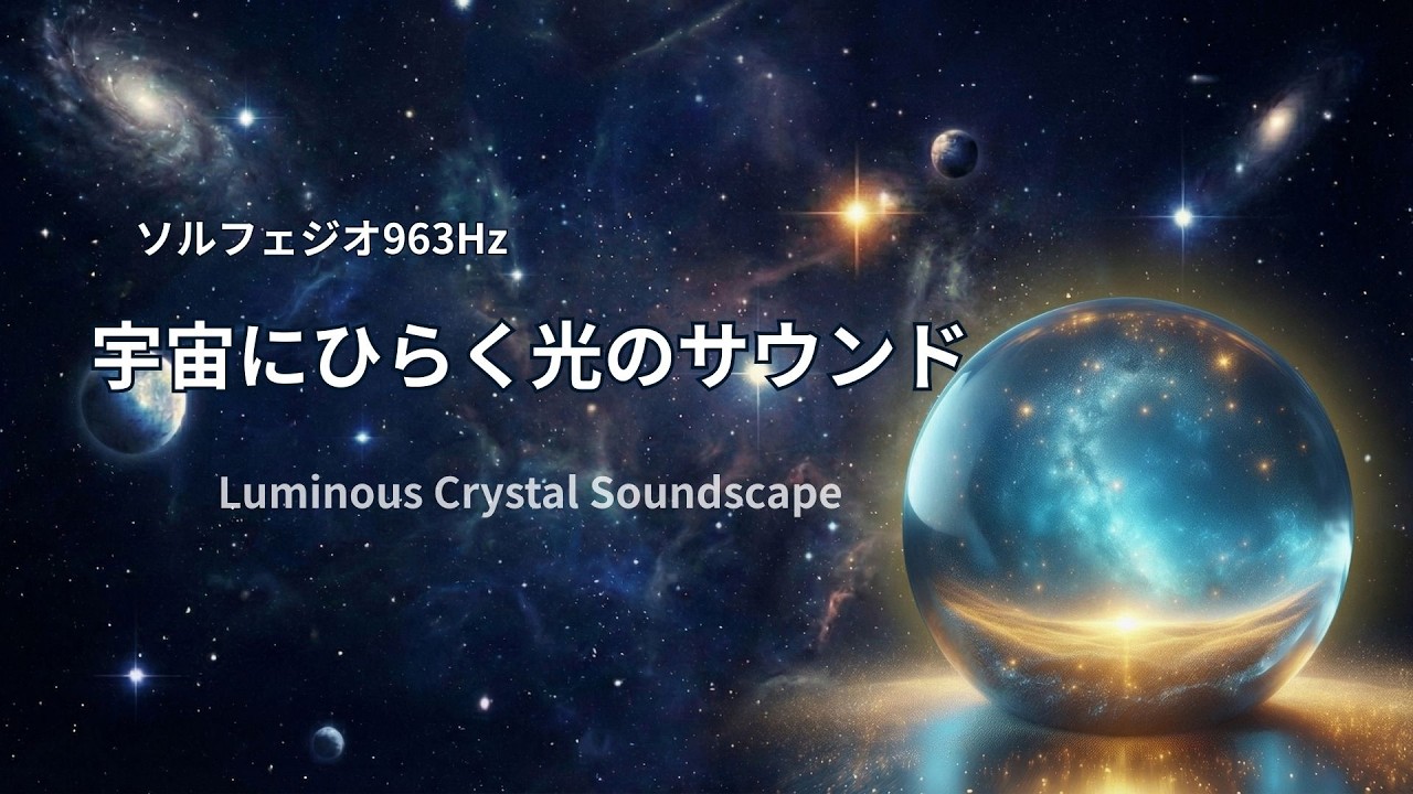 【ソルフェジオ963Hz 】宇宙にひらく光のサウンドーLuminous Crystal Soundscape