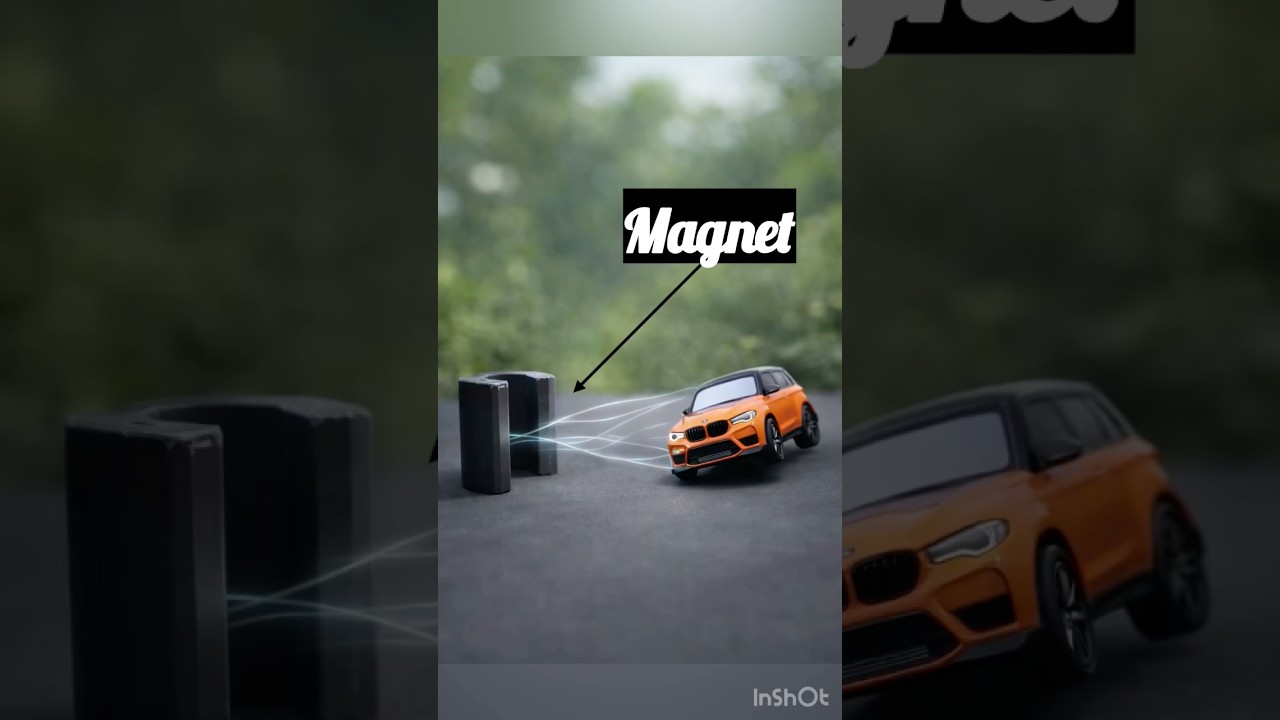 #viralvideo Magnet Track Test: One Car Escapes, One Gets Pulled! #shorts