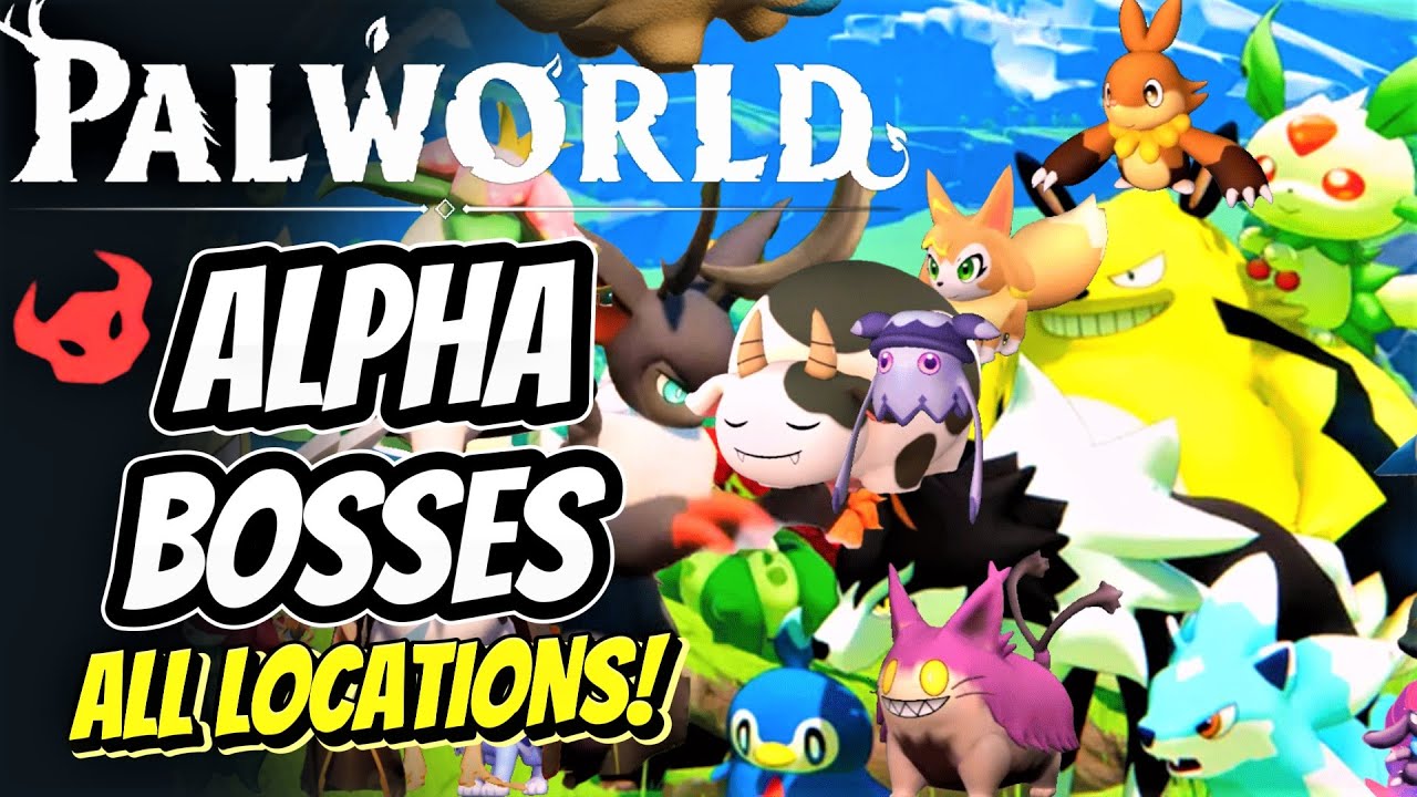 PALWORLD - Guide to ALL 43 Boss Locations // All World, Alpha, Cave, and Dungeon Boss Locations