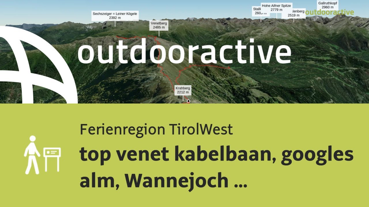 Themaparcours  in Ferienregion TirolWest: top venet kabelbaan, googles alm, Wannejoch top en terug