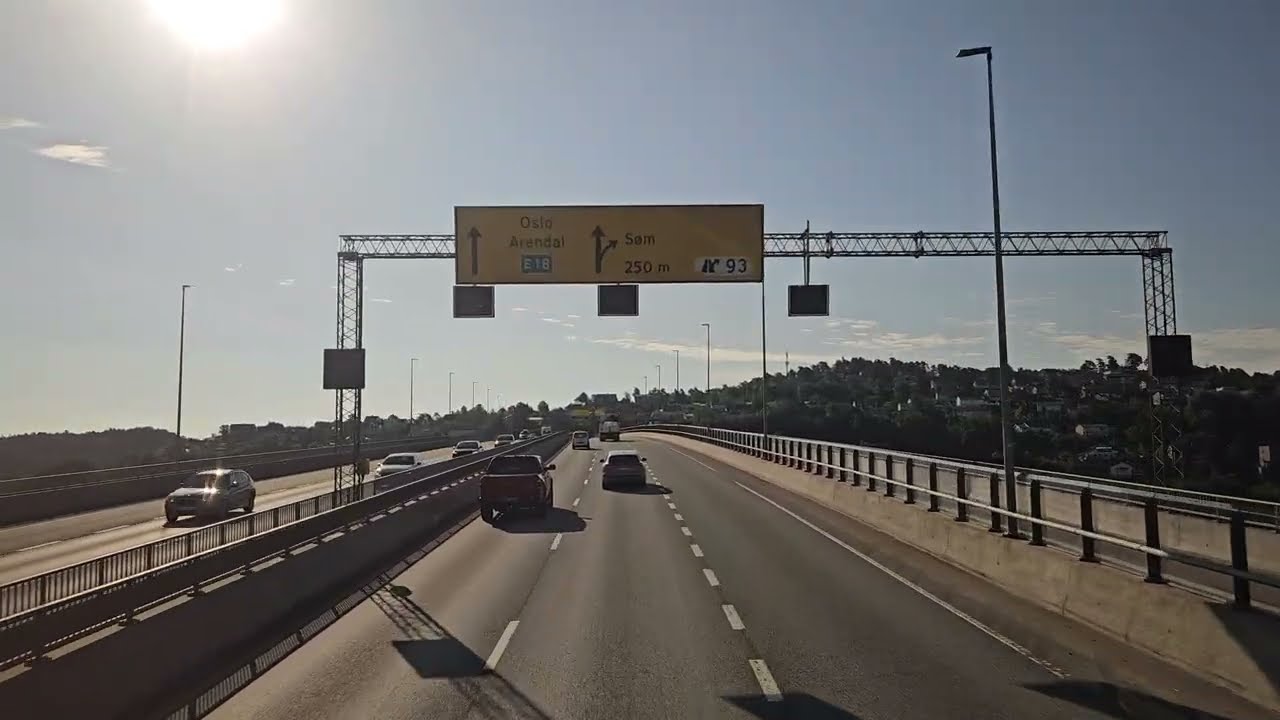 🚌 Leaving Kristiansand bound for Oslo on E18 🛣️ | June 2024 | Norway 🇳🇴