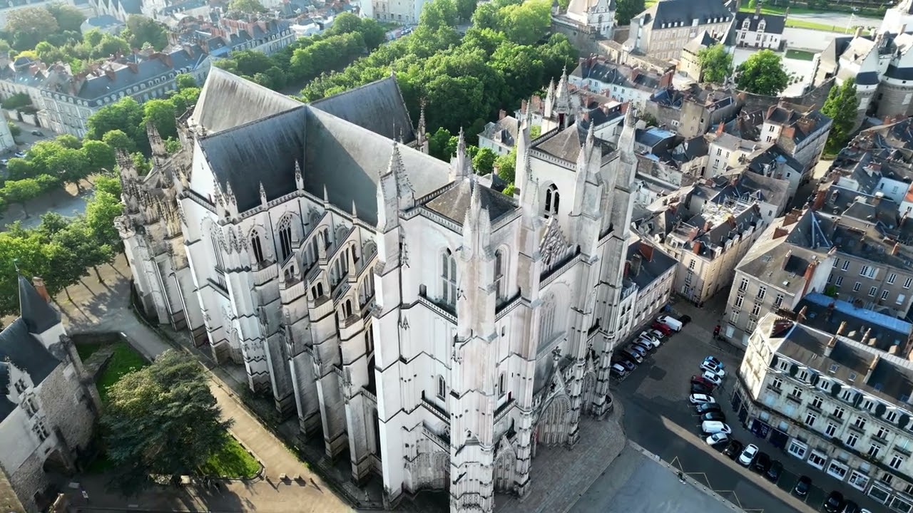 Cathédrale de Nantes, France vue du ciel