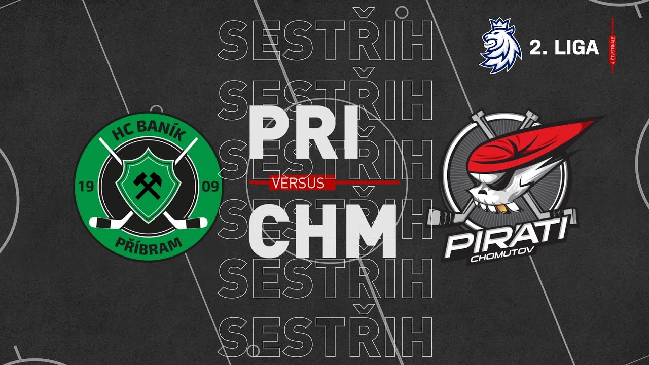 SESTŘIH 4. čtvrtfinále 2. ligy: HC Baník Příbram vs Piráti Chomutov 3:4