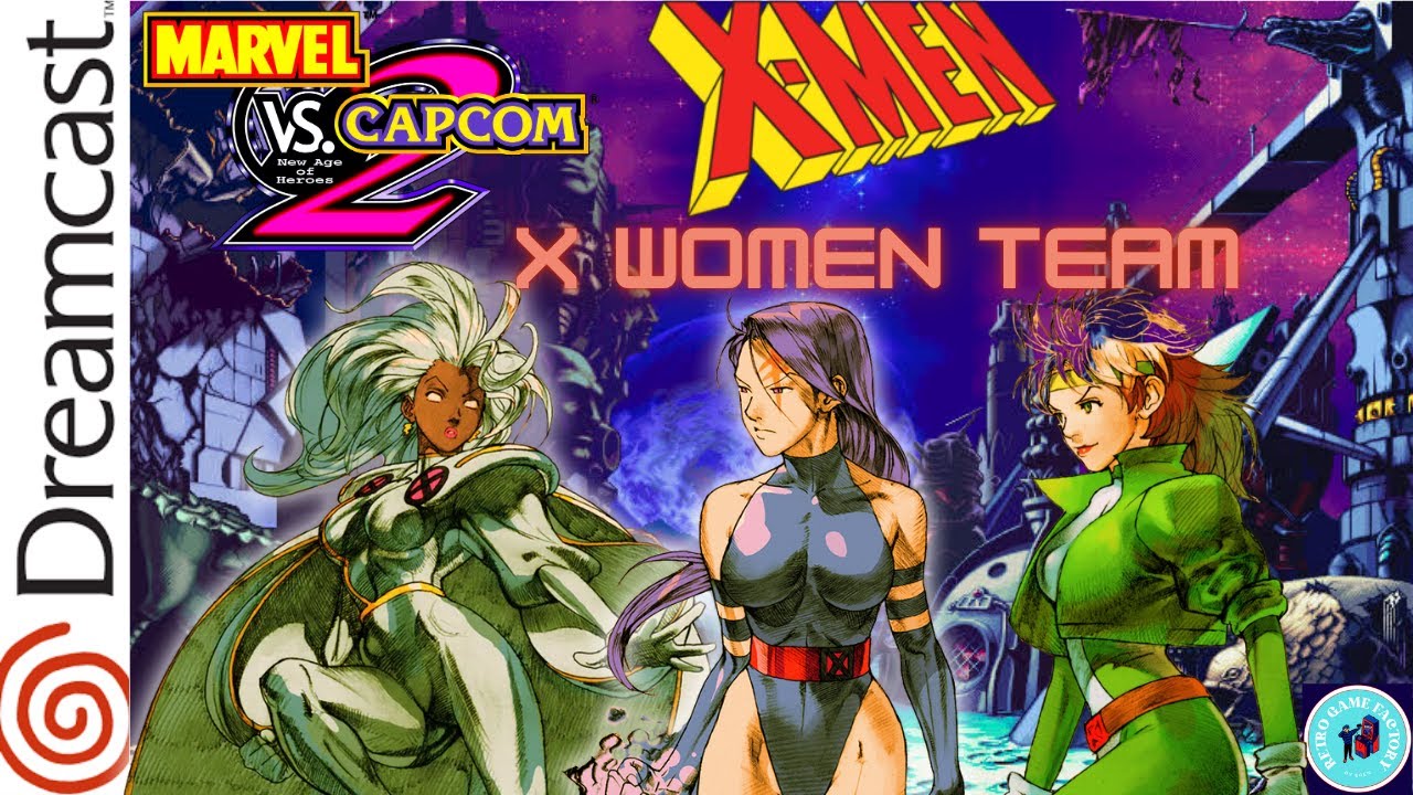 Marvel VS Capcom 2 (2000) SEGA DREAMCAST (26) X WOMEN TEAM (STORM - ROGUE - PSYLOCKE)