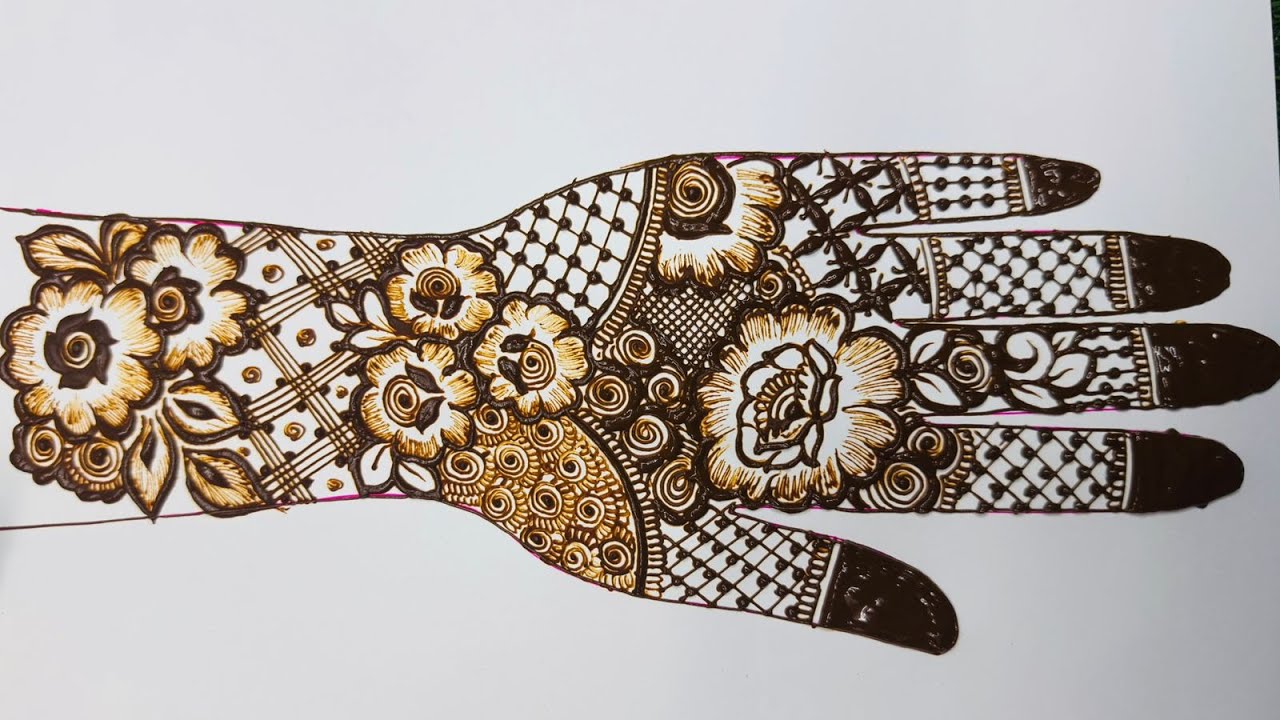 Simple Front Hand Mehndi Design|Step by Step Tutorial|Easy mehndi designs|FloralDesign|24blisscolors