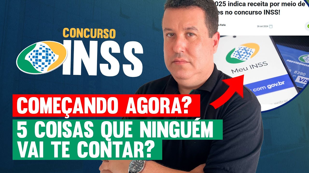 CONCURSO INSS NÍVEL MÉDIO 2026: 5 COISAS QUE TODO INICIANTE DEVE SABER ❌