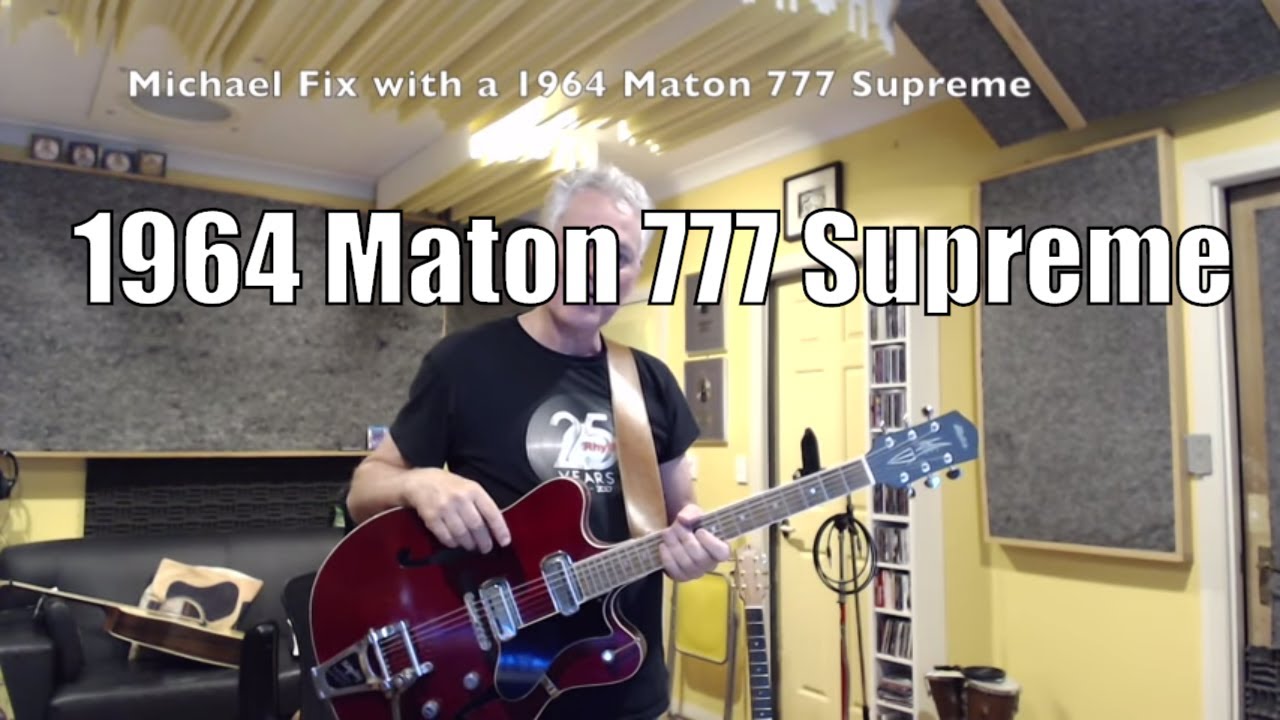 Michael Fix 'show & tell' with a vintage 1964 Maton 777 Supreme